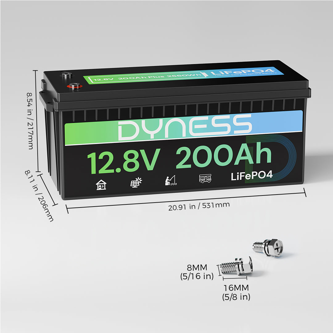 Dynesspower 12V 200Ah LiFePO4 Batterie