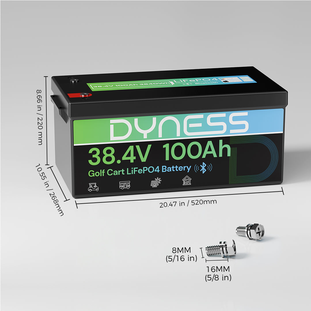 Dynesspower 36V 100Ah Lithium-Golfcart-Akku – Mit 200A BMS & Echtzeitüberwachung